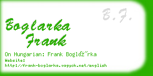 boglarka frank business card